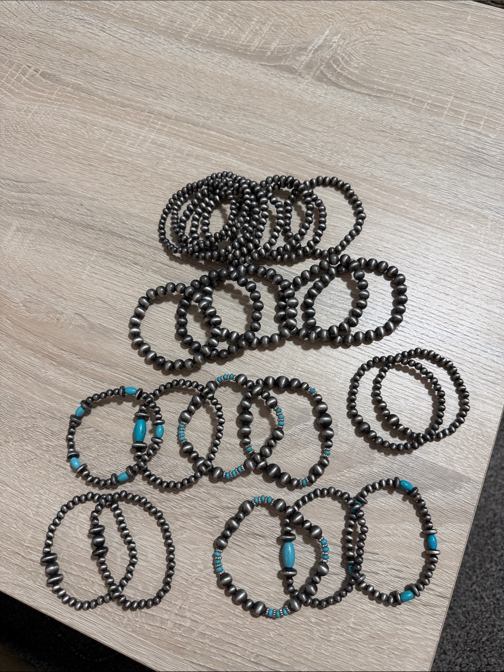 Faux Navajo Pearl & Turquoise Bracelets